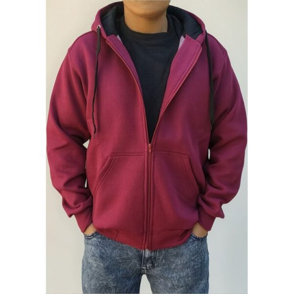 Campera canguro de frisa / Hoodies con cierre - Imagen 5