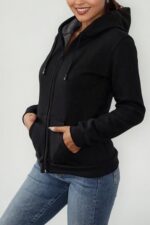 Campera canguro de frisa / Hoodies con cierre - Imagen 3